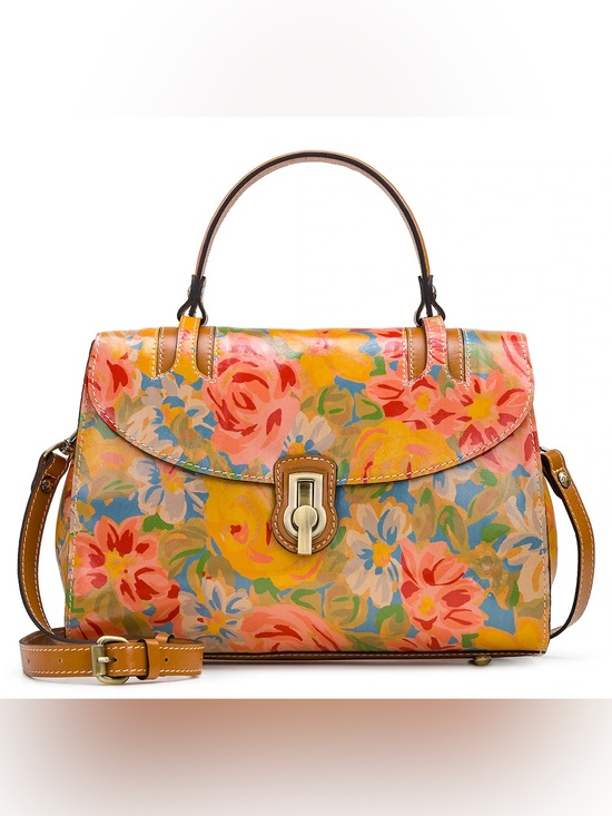 Patricia Nash Handbags - Patricia Nash Citrus Rose stintino Leather Top Handle Bag